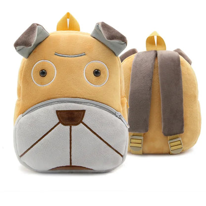 Animal Cute Children'S School Bag Burden-Reduction Backpack Cartoon Plush Backpack Kindergarten Early Education School Bag