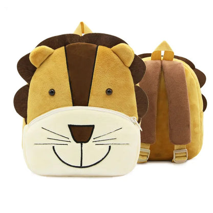 Animal Cute Children'S School Bag Burden-Reduction Backpack Cartoon Plush Backpack Kindergarten Early Education School Bag