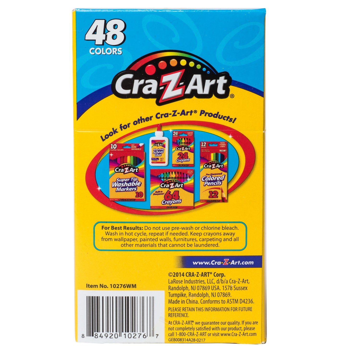 48 Count Multicolor Washable Crayon, Children to Adult, Back to School Supplies