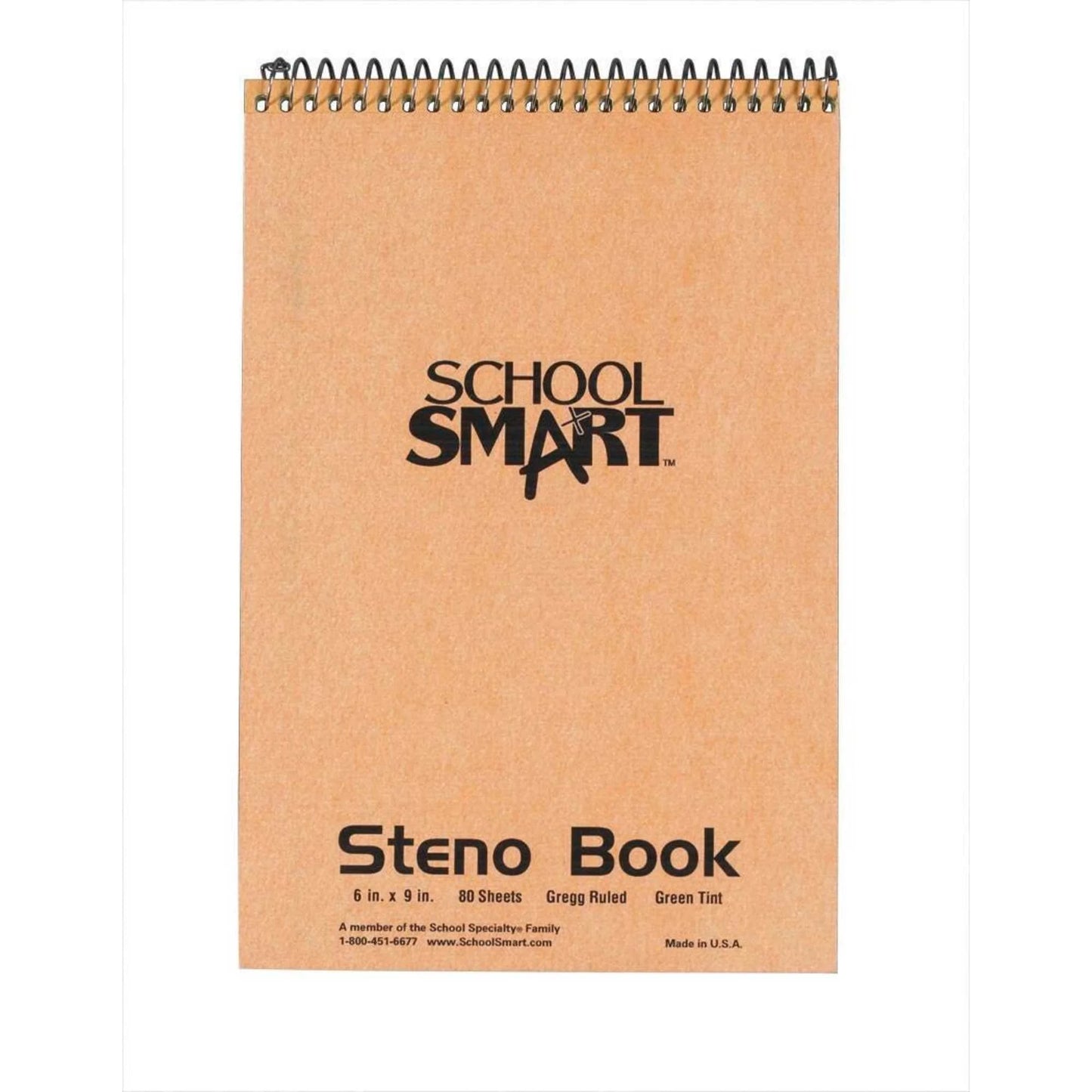 Gregg Ruled Steno Notebook, 6 X 9 Inches, White, 80 Sheets