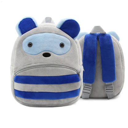 Animal Cute Children'S School Bag Burden-Reduction Backpack Cartoon Plush Backpack Kindergarten Early Education School Bag