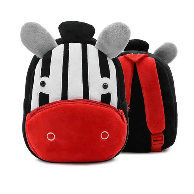 Animal Cute Children'S School Bag Burden-Reduction Backpack Cartoon Plush Backpack Kindergarten Early Education School Bag