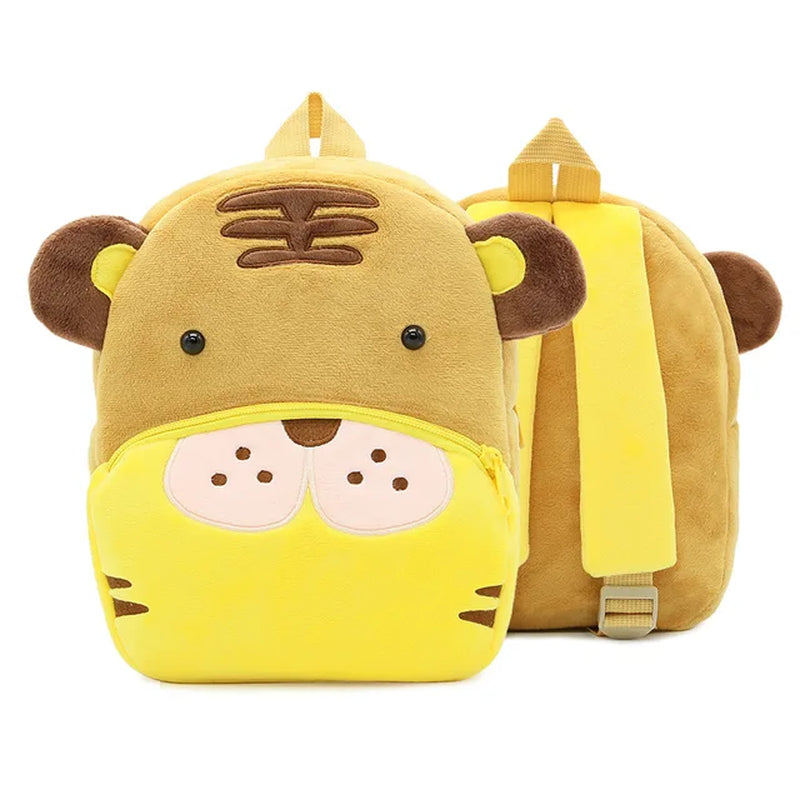 Animal Cute Children'S School Bag Burden-Reduction Backpack Cartoon Plush Backpack Kindergarten Early Education School Bag