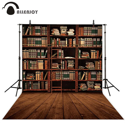 Bookshelf Backdrops School Library Graduation Photography Photoohone Back to School Photo Studiobackground Photozone