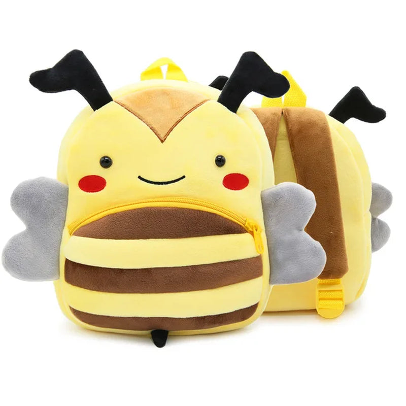 Animal Cute Children'S School Bag Burden-Reduction Backpack Cartoon Plush Backpack Kindergarten Early Education School Bag