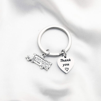 Thank You Gift for School Bus Driver Keychain Appreciation Gift End of the School Year Gift