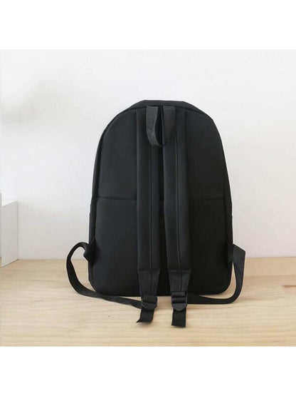 4 Pieces/Set School Bags for Teenager Kawaii Backpack Student Waterproof Canvas School Backpack