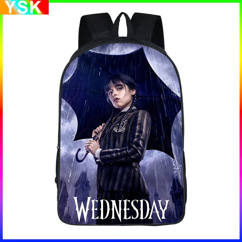 Wednesday Addams Backpack Wednesday School Bag with the Same Style Primary School School Bag Children'S Backpack Meal Kit