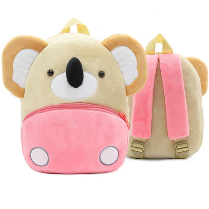 Animal Cute Children'S School Bag Burden-Reduction Backpack Cartoon Plush Backpack Kindergarten Early Education School Bag