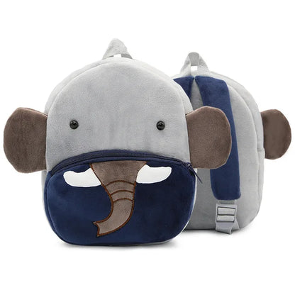 Animal Cute Children'S School Bag Burden-Reduction Backpack Cartoon Plush Backpack Kindergarten Early Education School Bag