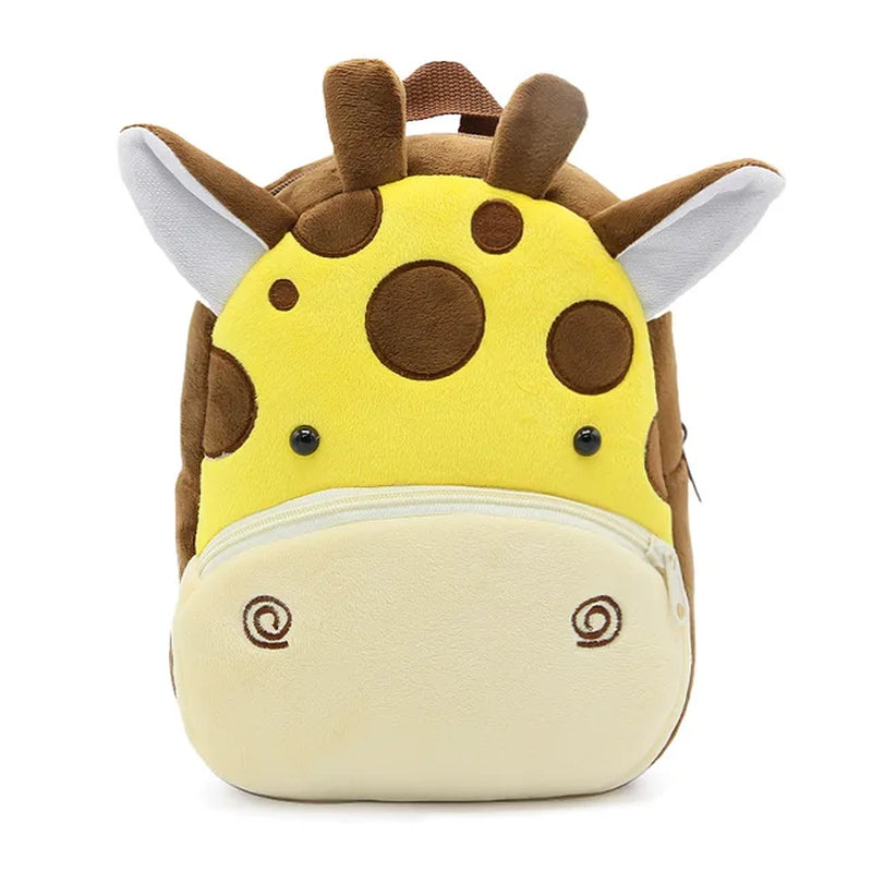 Animal Cute Children'S School Bag Burden-Reduction Backpack Cartoon Plush Backpack Kindergarten Early Education School Bag