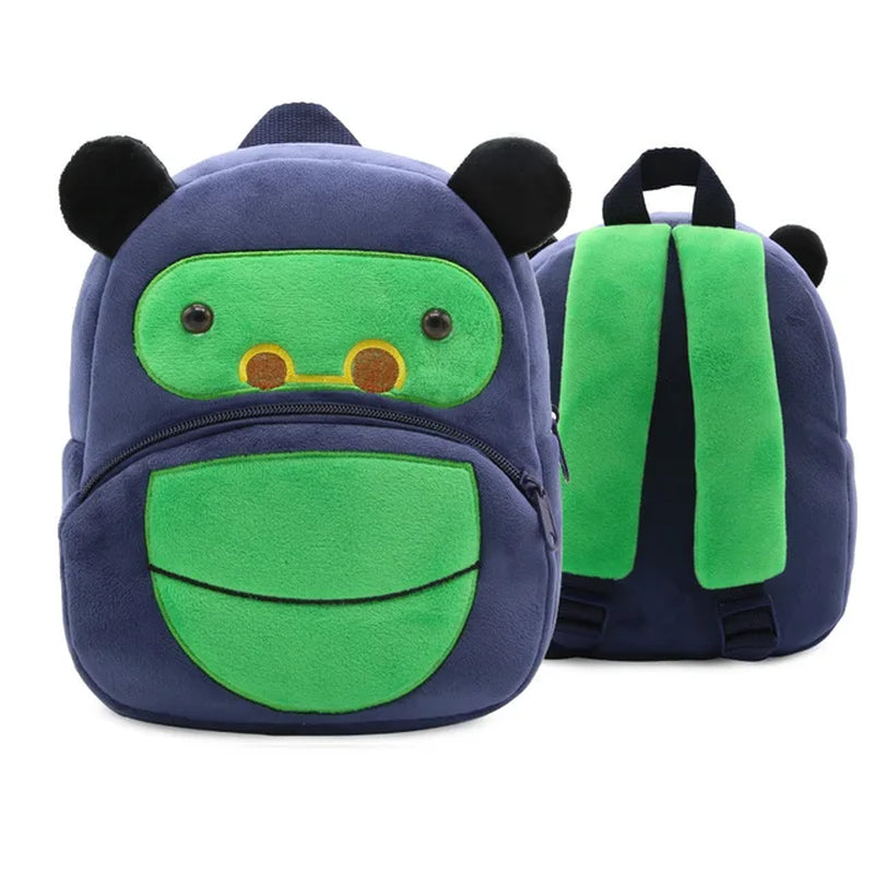 Animal Cute Children'S School Bag Burden-Reduction Backpack Cartoon Plush Backpack Kindergarten Early Education School Bag