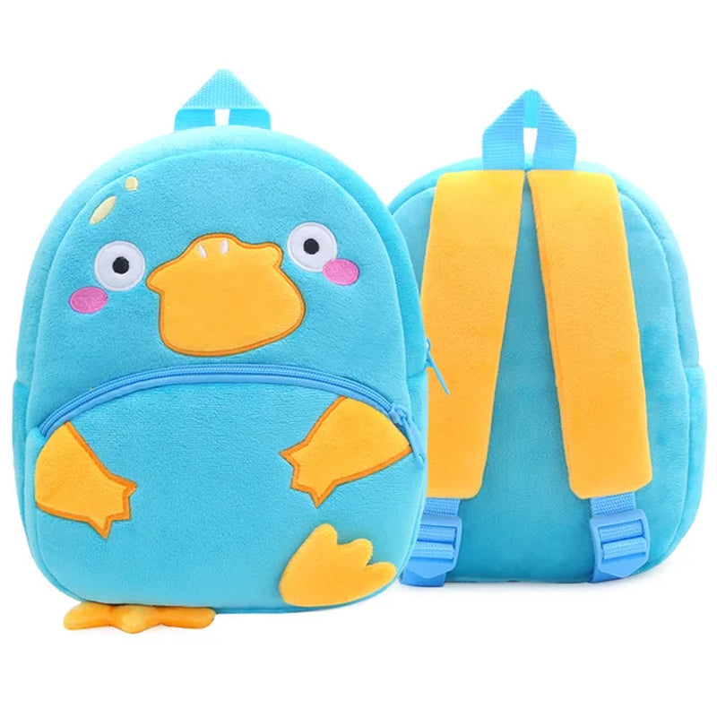 Animal Cute Children'S School Bag Burden-Reduction Backpack Cartoon Plush Backpack Kindergarten Early Education School Bag