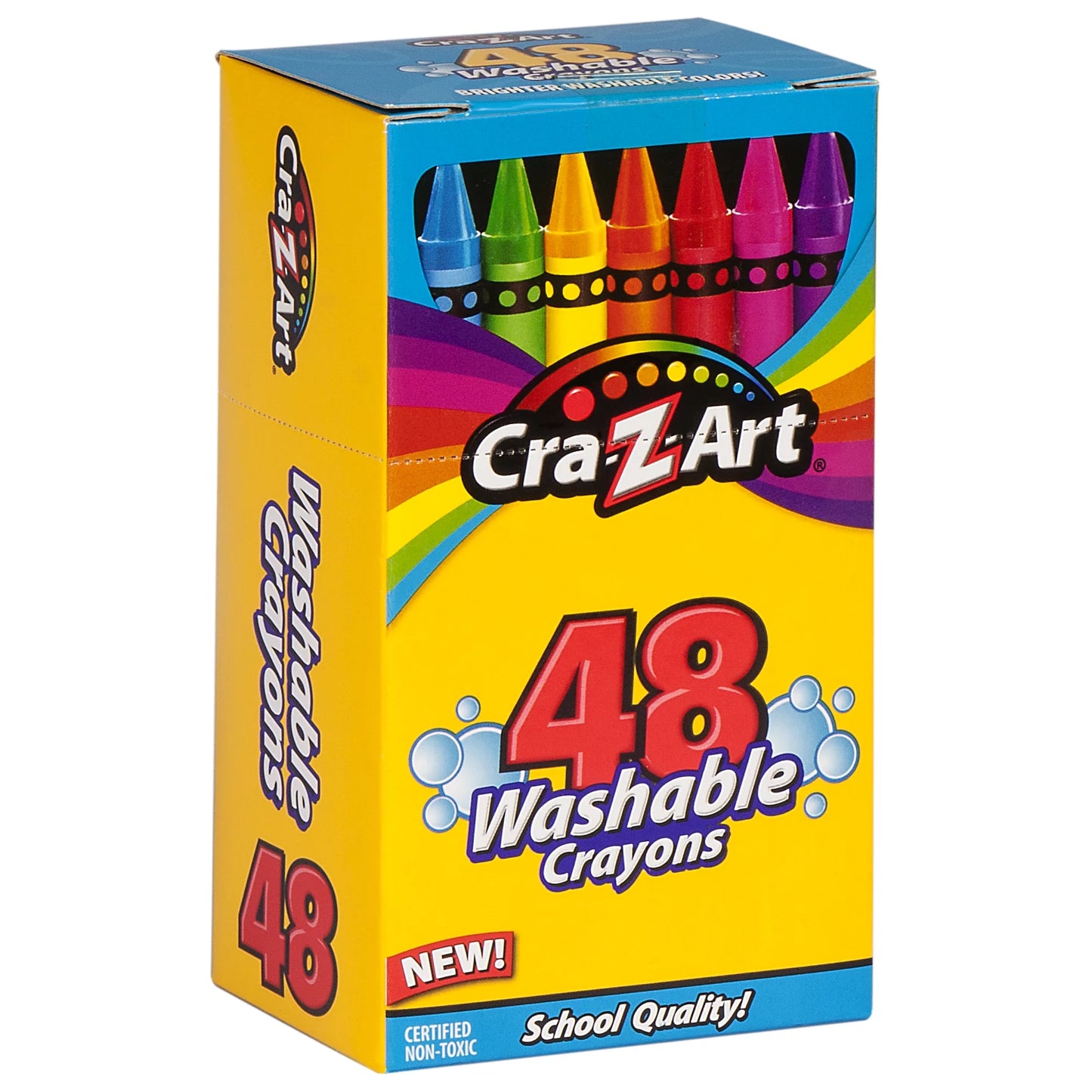 48 Count Multicolor Washable Crayon, Children to Adult, Back to School Supplies