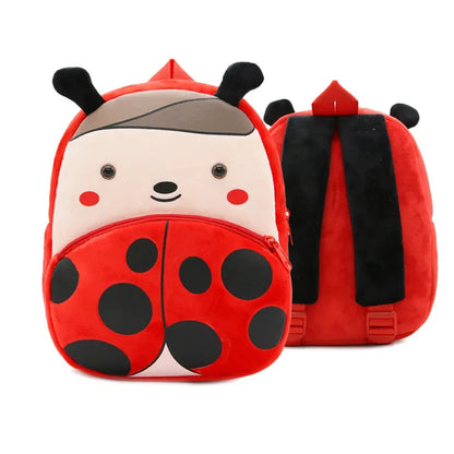 Animal Cute Children'S School Bag Burden-Reduction Backpack Cartoon Plush Backpack Kindergarten Early Education School Bag