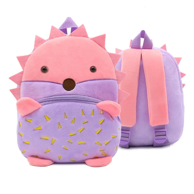 Animal Cute Children'S School Bag Burden-Reduction Backpack Cartoon Plush Backpack Kindergarten Early Education School Bag