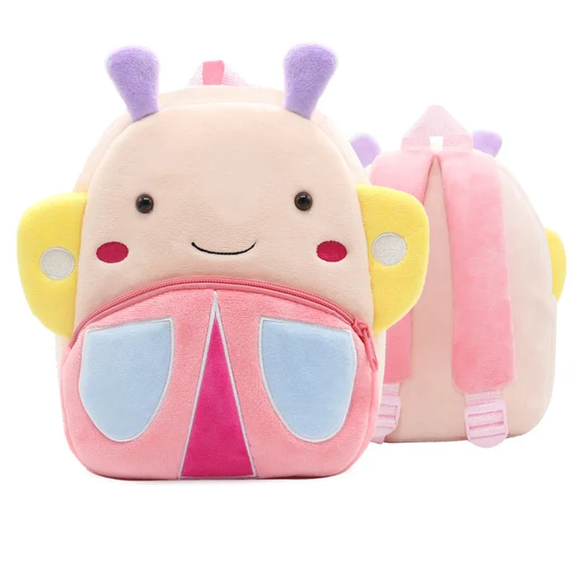 Animal Cute Children'S School Bag Burden-Reduction Backpack Cartoon Plush Backpack Kindergarten Early Education School Bag